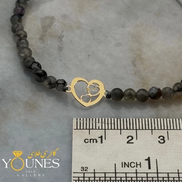 دستبند قلب تو قلبی طلا لیزری